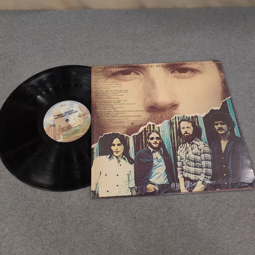 Mike Greene Band Midnight Mirage Vinyl LP Mercury Records SRM-1-1100 Rock Folk - Picture 2 of 2
